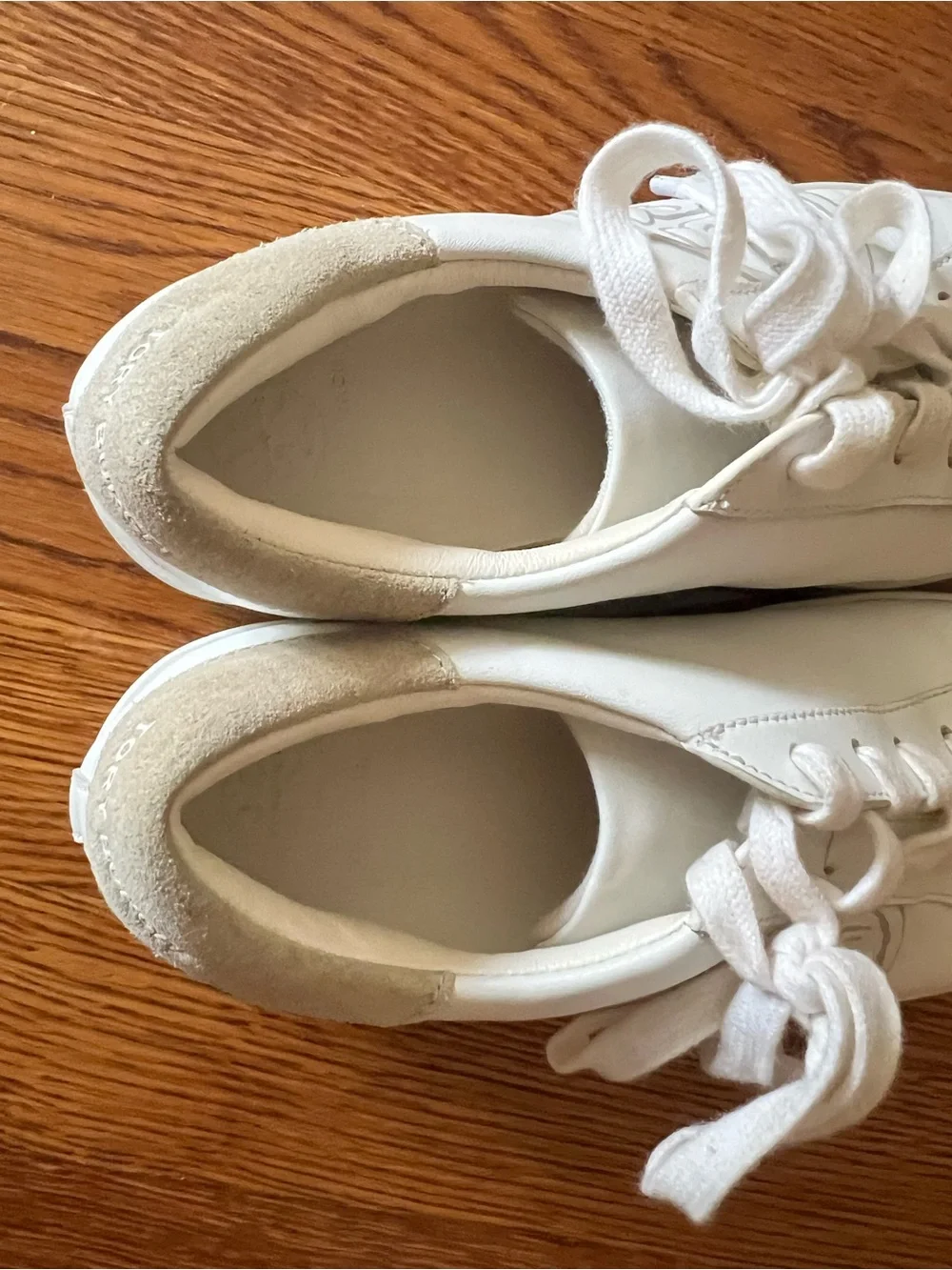 Tory Burch White Leather Logo Lace-Up Sneakers